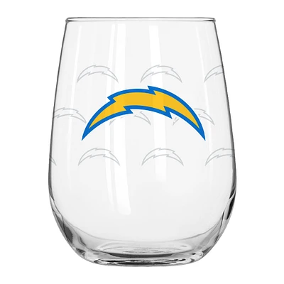 Los Angeles Chargers 16oz. Satin-Etched Logo Curved Beverage Glass