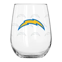 Los Angeles Chargers 16oz. Satin-Etched Logo Curved Beverage Glass