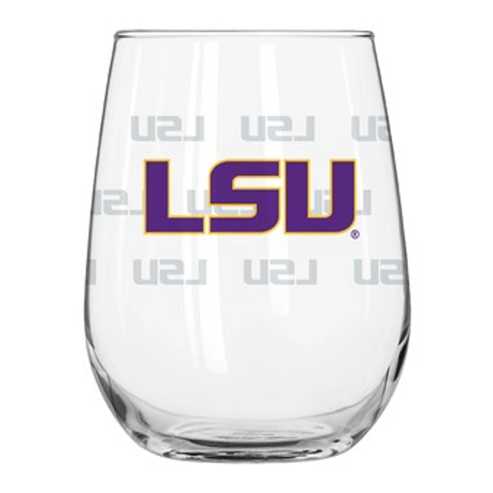 LSU Tigers 16oz. Satin-Etched Logo Curved Beverage Glass