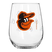 Baltimore Orioles 16oz. Satin-Etched Logo Curved Beverage Glass