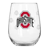 Ohio State Buckeyes 16oz. Satin-Etched Logo Curved Beverage Glass