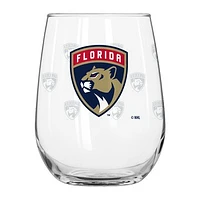 Florida Panthers 16oz. Satin-Etched Logo Curved Beverage Glass