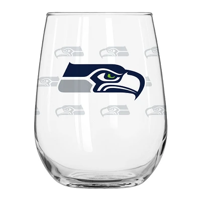 Seattle Seahawks 16oz. Satin-Etched Logo Curved Beverage Glass