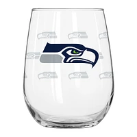 Seattle Seahawks 16oz. Satin-Etched Logo Curved Beverage Glass