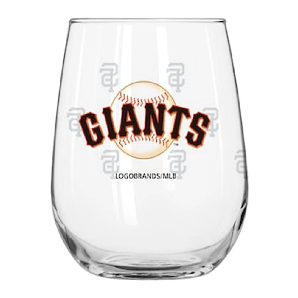 San Francisco Giants 16oz. Satin-Etched Logo Curved Beverage Glass