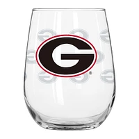 Georgia Bulldogs 16oz. Satin-Etched Logo Curved Beverage Glass