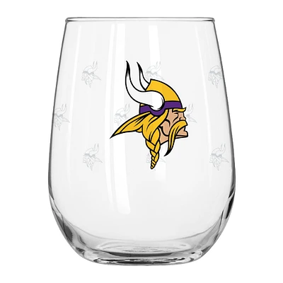 Minnesota Vikings 16oz. Satin-Etched Logo Curved Beverage Glass