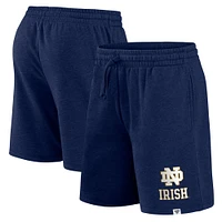 Men's Fanatics Heathered Navy Notre Dame Fighting Irish Primary Logo Shorts