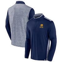 Men's Fanatics Navy Notre Dame Fighting Irish Recharged Quarter-Zip Jacket