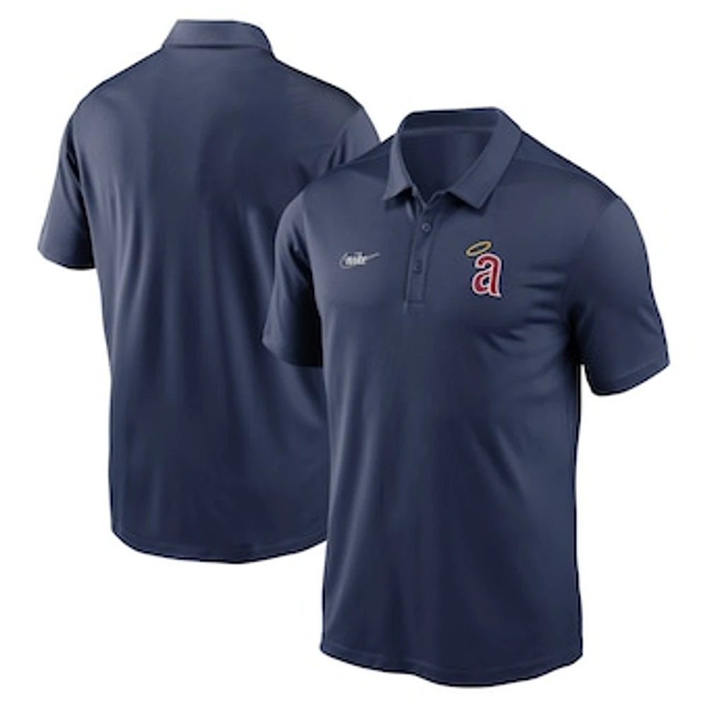 Men's Nike Navy Los Angeles Angels Cooperstown Collection Rewind Franchise Performance Polo