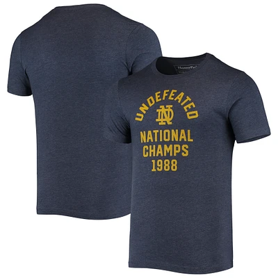 Men's Homefield Heathered Navy Notre Dame Fighting Irish Vintage 1988 National Champs T-Shirt