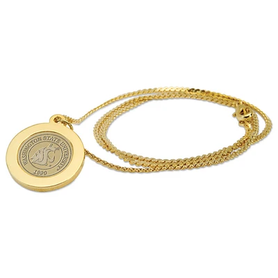 Washington State Cougars Gold Pendant Necklace