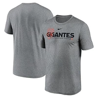 Men's Nike Heathered Charcoal San Francisco Giants Local Rep Legend Performance T-Shirt