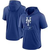 Men's Nike Royal New York Mets Lockup Performance Short Sleeve Lightweight Hooded Top