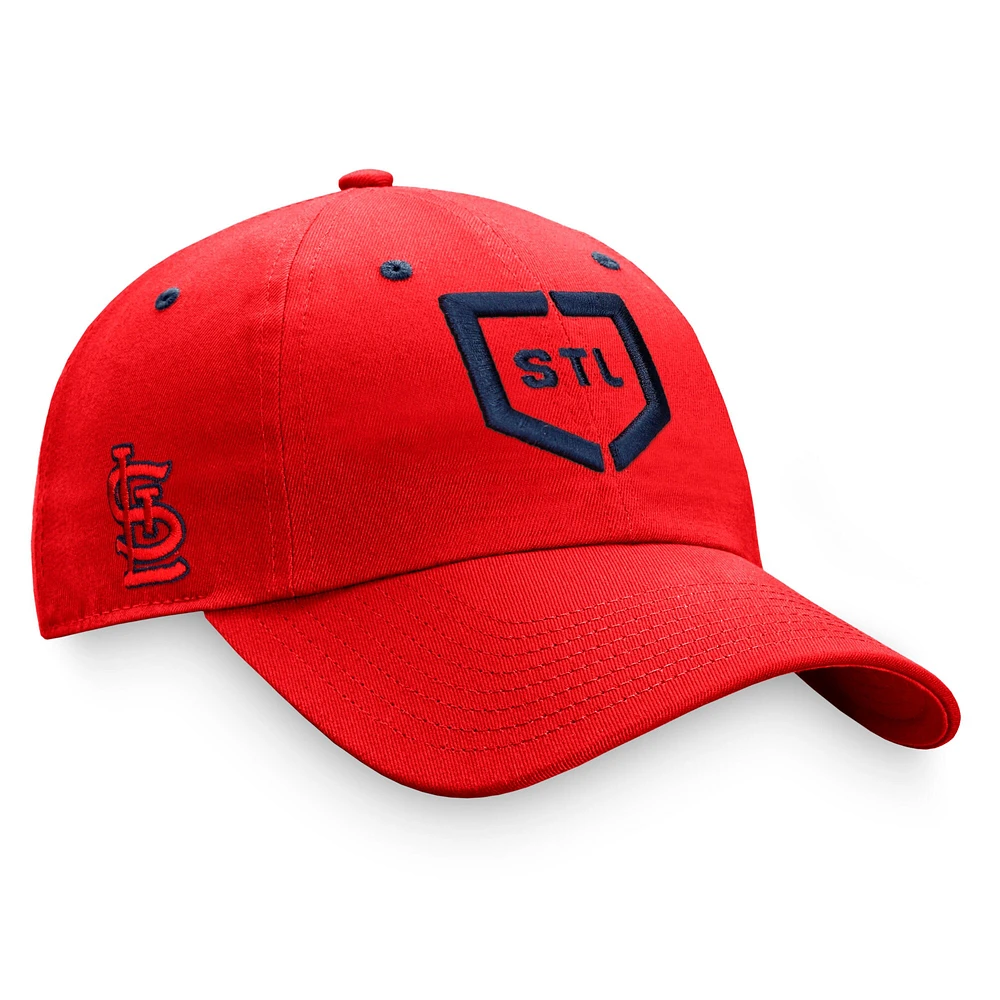 Men's Fanatics Red St. Louis Cardinals Iconic Home Plate - Adjustable Hat