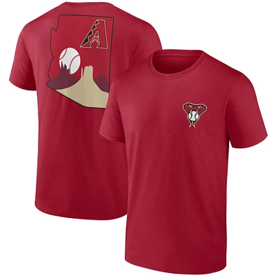 Men's Fanatics Red Arizona Diamondbacks Iconic Bring It T-Shirt