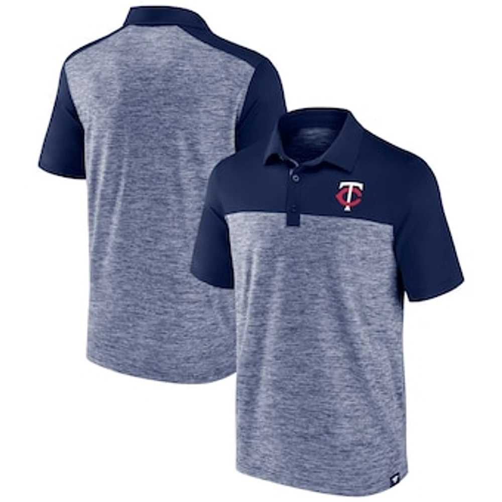 Men's Fanatics Navy Minnesota Twins Iconic Omni Brushed Space-Dye Polo