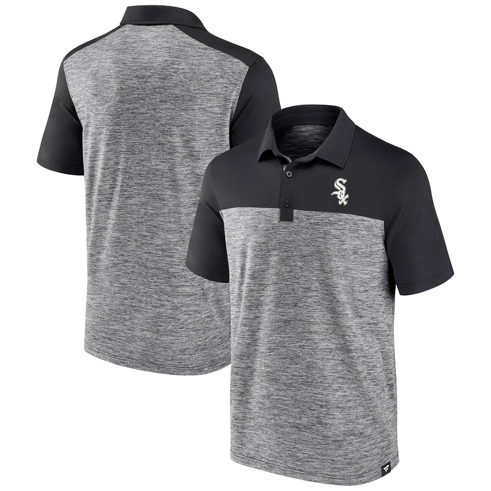 Men's Fanatics Charcoal Chicago White Sox Iconic Omni Brushed Space-Dye Polo