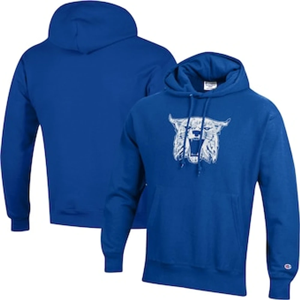 Men's Champion Royal Kentucky Wildcats Vault Logo Reverse Weave Pullover Hoodie