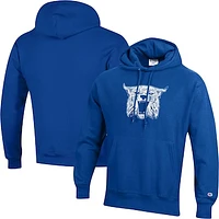 Men's Champion Royal Kentucky Wildcats Vault Logo Reverse Weave Pullover Hoodie