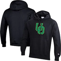 Men's Champion Black Oregon Ducks Vault Logo Reverse Weave Pullover Hoodie