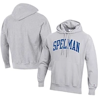 Men's Champion Gray Spelman College Jaguars Tall Arch Pullover Hoodie