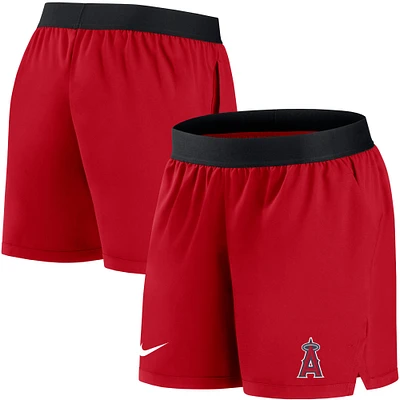 Women's Nike Red Los Angeles Angels Authentic Collection Flex Vent Max Performance Shorts