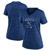 Women's Nike Royal Kansas City Royals Authentic Collection Velocity Performance V-Neck T-Shirt