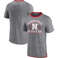 Men's Fanatics Heathered Gray Nebraska Huskers Personal Record T-Shirt