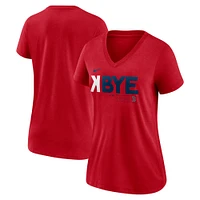 Women's Boston Red Sox Nike K-Bye Tri-Blend V-Neck T-Shirt