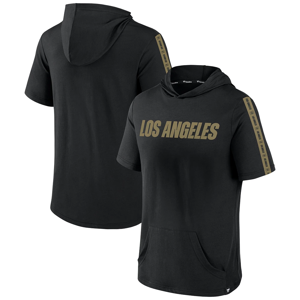 Men's Fanatics Black LAFC Definitive Victory Short-Sleeved Pullover Hoodie