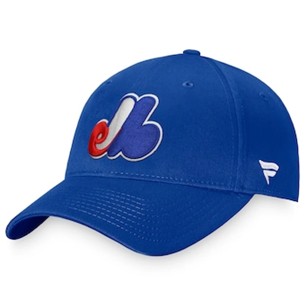 Men's Fanatics Royal Montreal Expos Cooperstown Collection Core Adjustable Hat