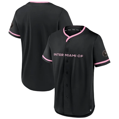 Men's Fanatics Black/Pink Inter Miami CF Ultimate Player Baseball Jersey