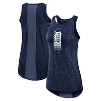 Women's Nike Navy Detroit Tigers Logo Fade High Neck Performance Tank Top