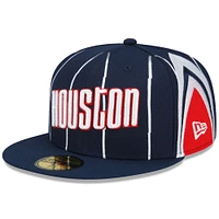 Men's New Era Navy Houston Rockets 2021/22 City Edition Official 59FIFTY Fitted Hat