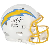 Justin Herbert Los Angeles Chargers Autographed Riddell Speed Authentic Helmet with ''2020 OROY'' Inscription