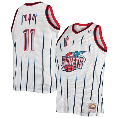 Men's Mitchell & Ness Yao Ming White Houston Rockets 2002/03 Big & Tall Hardwood Classics Swingman Jersey