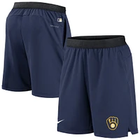 Men's Nike Navy Milwaukee Brewers Authentic Collection Flex Vent Max Performance Shorts