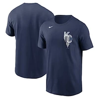 Men's Nike Navy Kansas City Royals Connect Wordmark T-Shirt