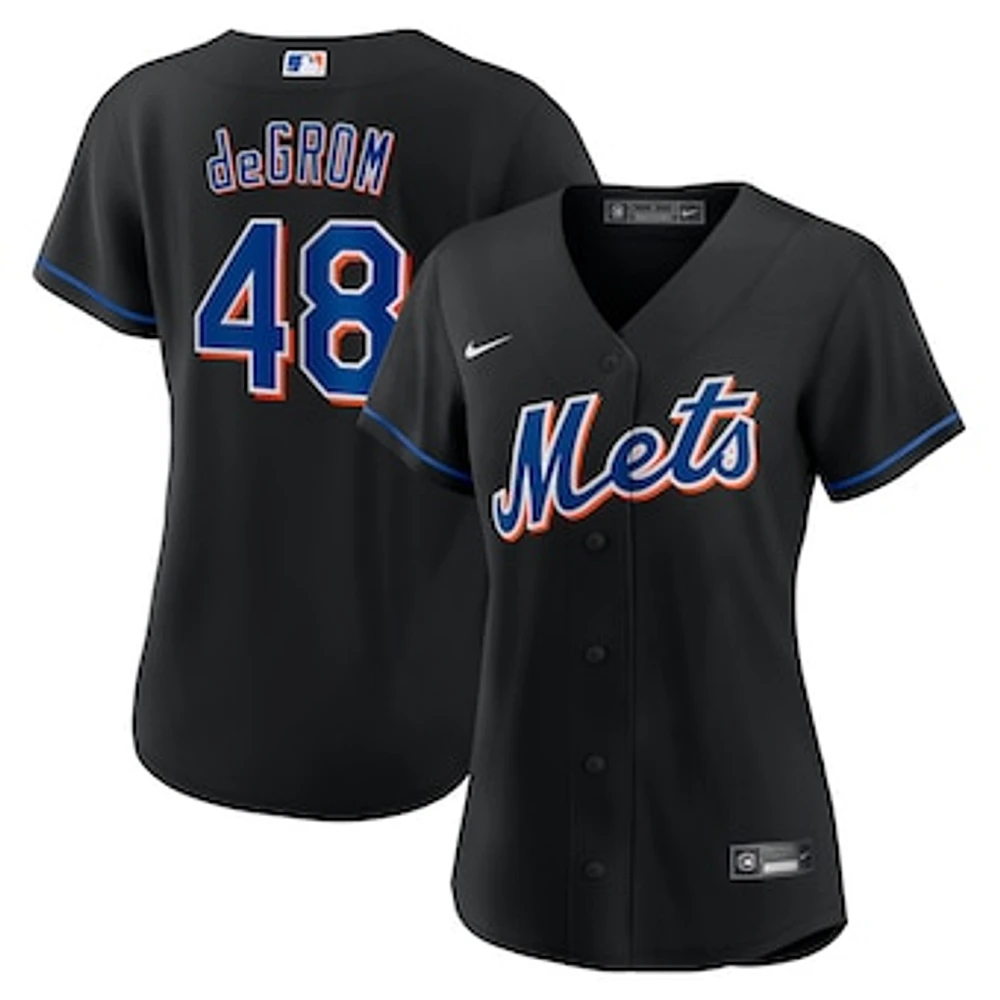 Women's Nike Jacob deGrom Black New York Mets 2022 Alternate Replica Player Jersey