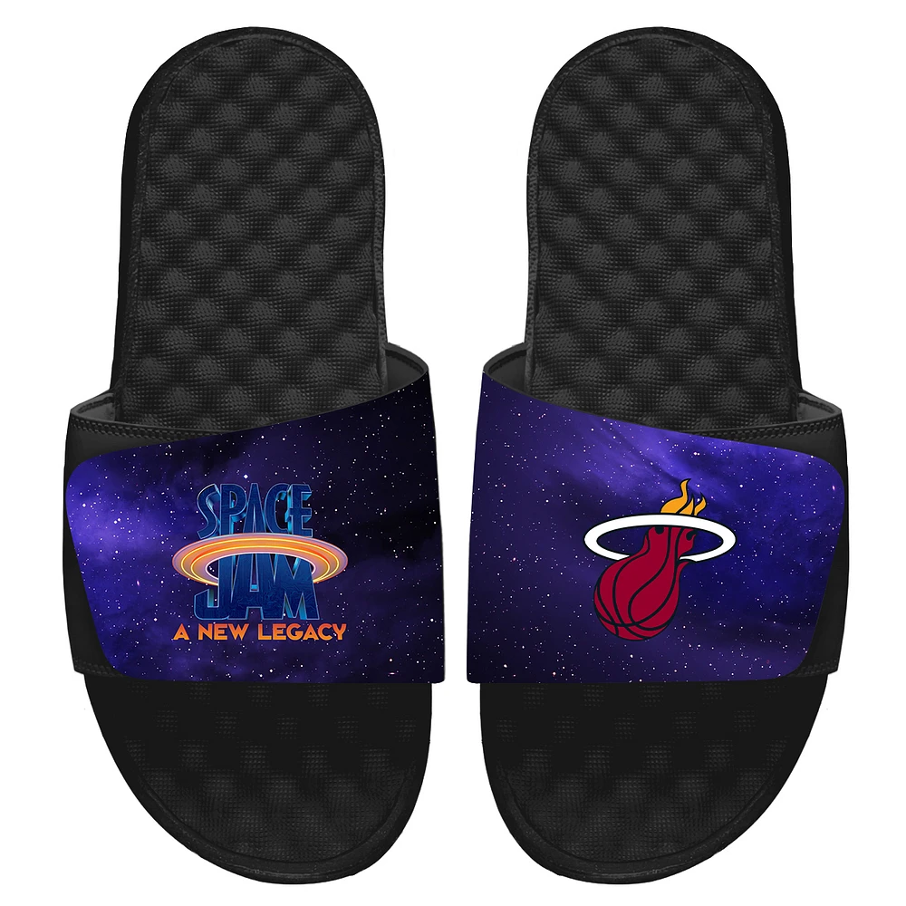 Youth ISlide Black Miami Heat Space Jam 2 Galaxy Slide Sandals
