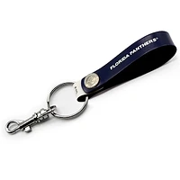 Navy Florida Panthers Personalized Leather Loop Keychain