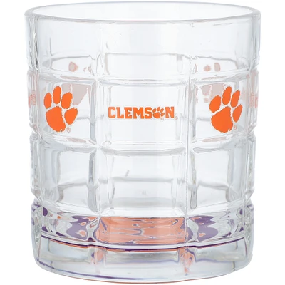 Clemson Tigers 10oz. Team Bottoms Up Squared Rocks Glass