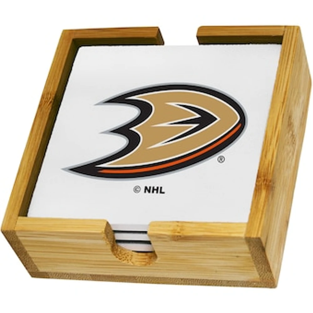 Anaheim Ducks Team Logo Four-Pack Square Coaster Set