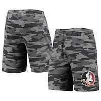 Men's Concepts Sport Charcoal/Gray Florida State Seminoles Camo Backup Terry Jam Lounge Shorts