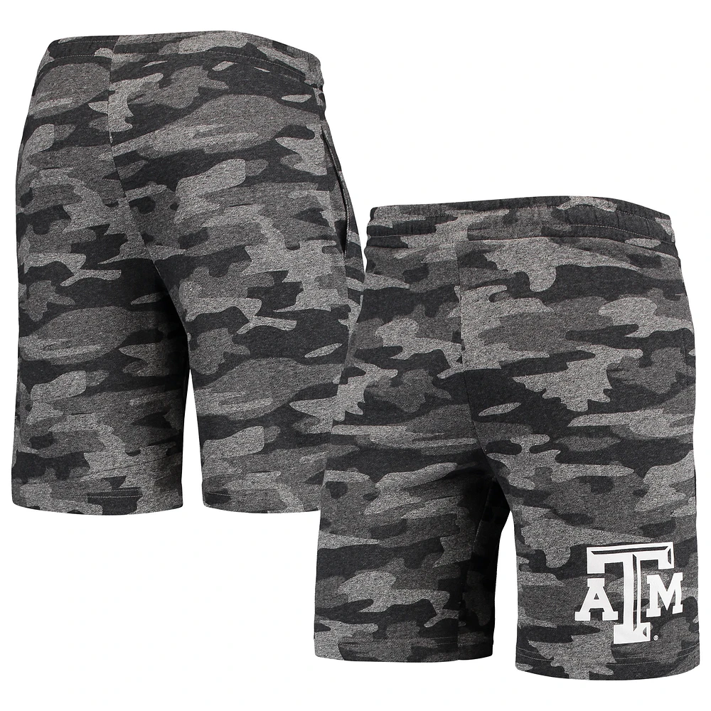 Men's Concepts Sport Charcoal/Gray Texas A&M Aggies Camo Backup Terry Jam Lounge Shorts