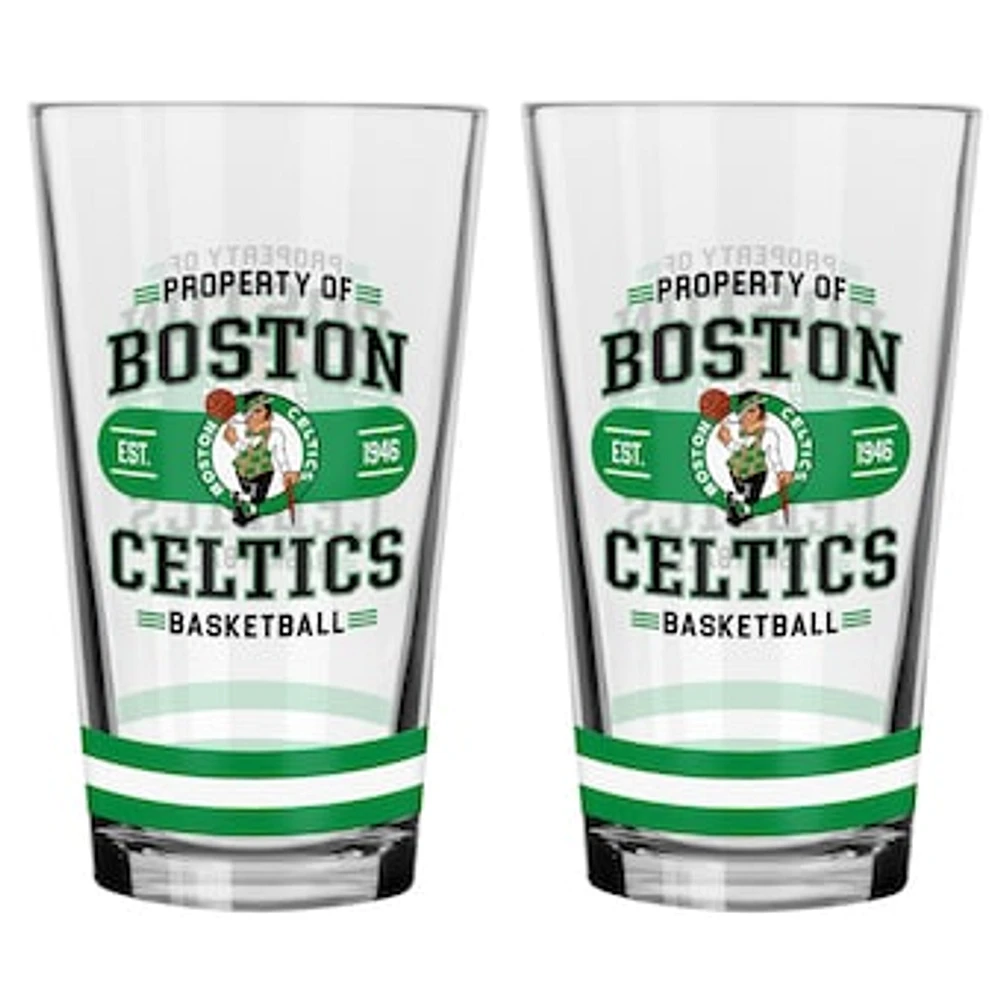 Boston Celtics 2-Piece Mixing Glass Set