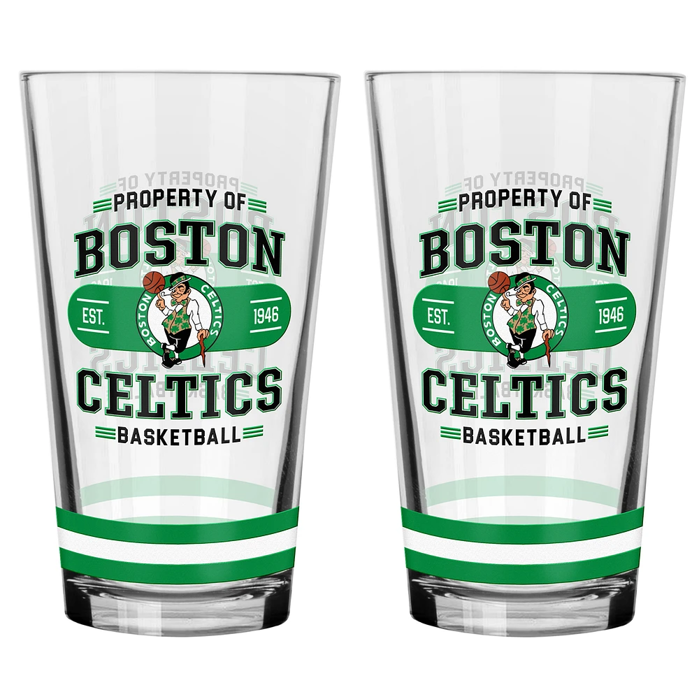 Boston Celtics 2-Piece Mixing Glass Set