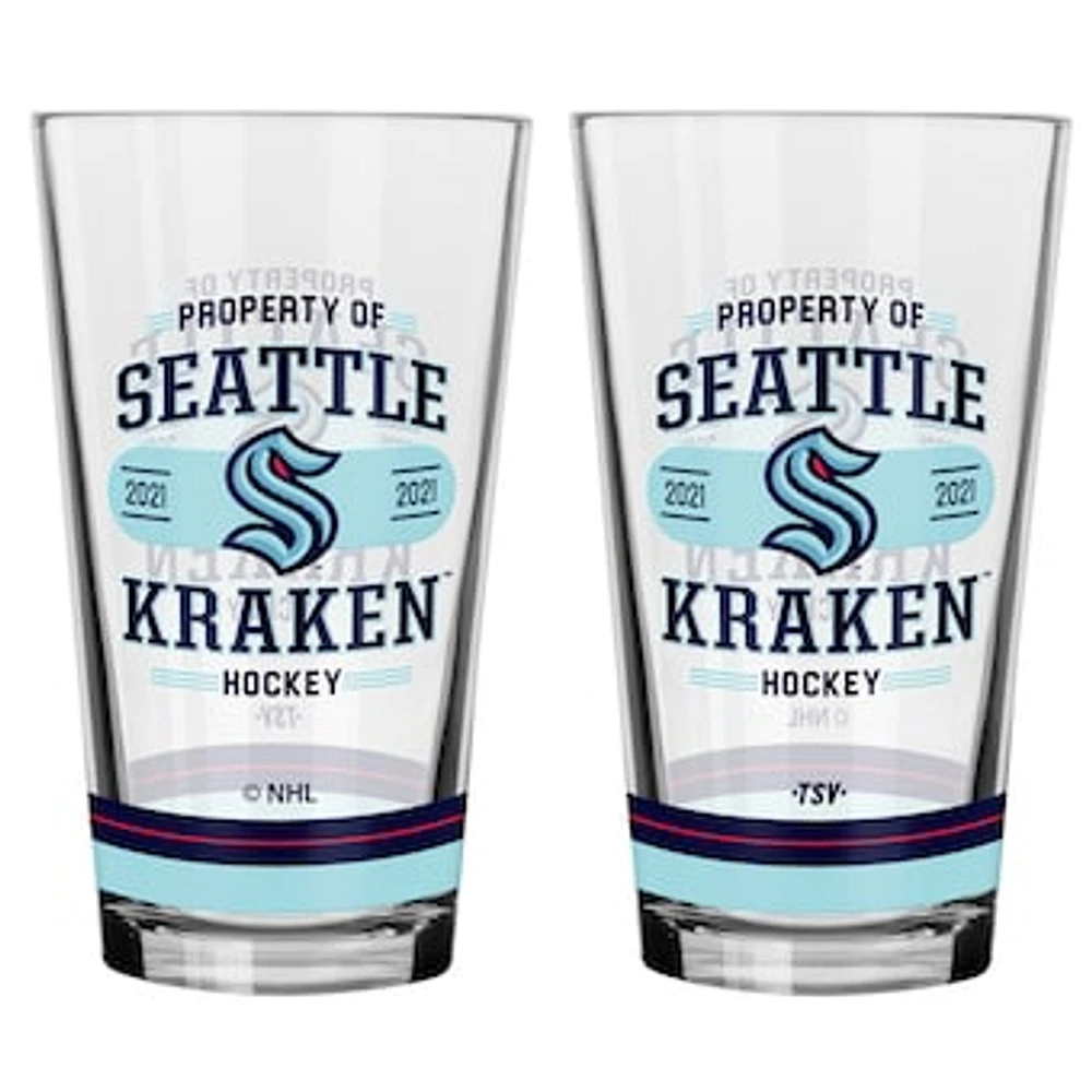 Seattle Kraken 2-Piece Mixing Glass Set