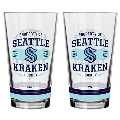 Seattle Kraken 2-Piece Mixing Glass Set